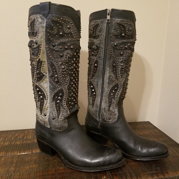 Frye Deborah Deco Studded Boots - Picture 3 of 7
